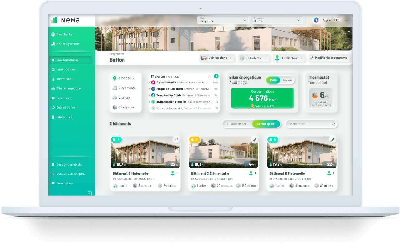 Laptop mockup of NeMa