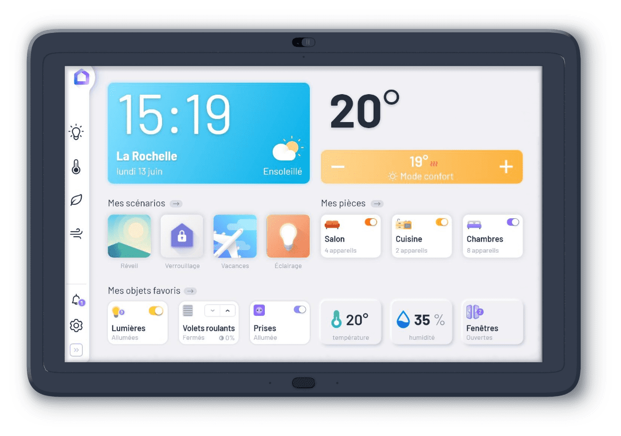 wall-mounted tablet equipped with NeHo