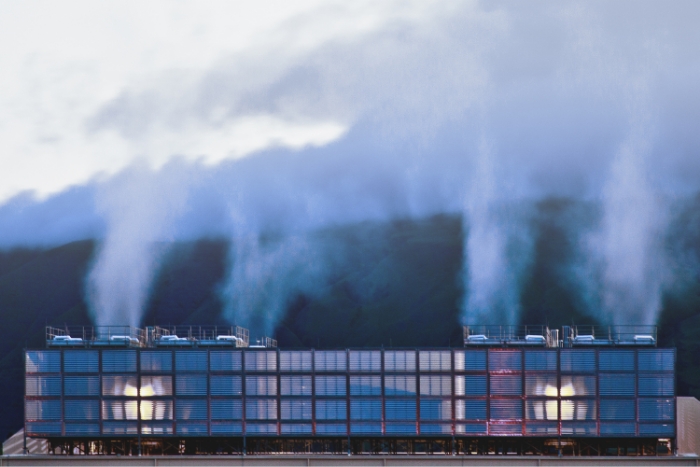 A datacenter polluting the atmosphere